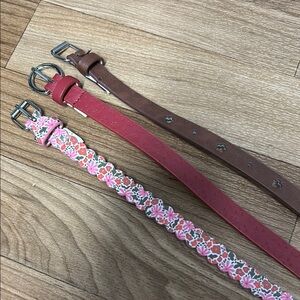 Cat & Jack Kids Belts - Brown, Red, Floral
